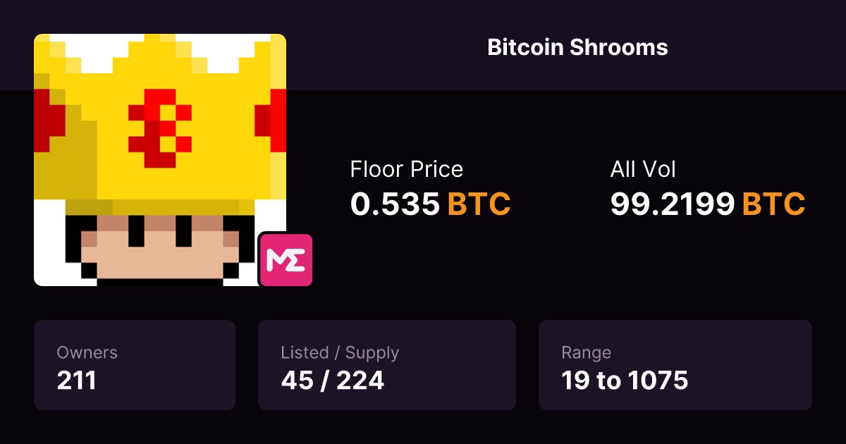 const_quary's tweet card. Inscriptions 19 to 1075 | Bitcoin Ordinal Art by Shroomtoshi. Learn more: https://bitcoinshrooms.com/