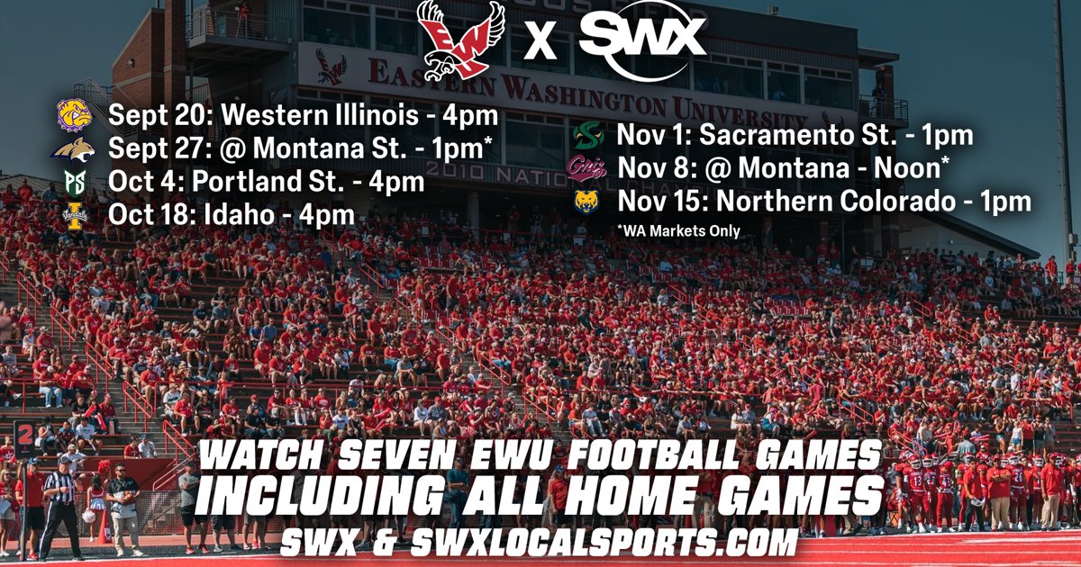 SWXLocalSports's tweet card. CHENEY, Wash. — The Eastern Washington football program returns to the red turf at Roos Field next week for the start of fall camp and will officially kick off the