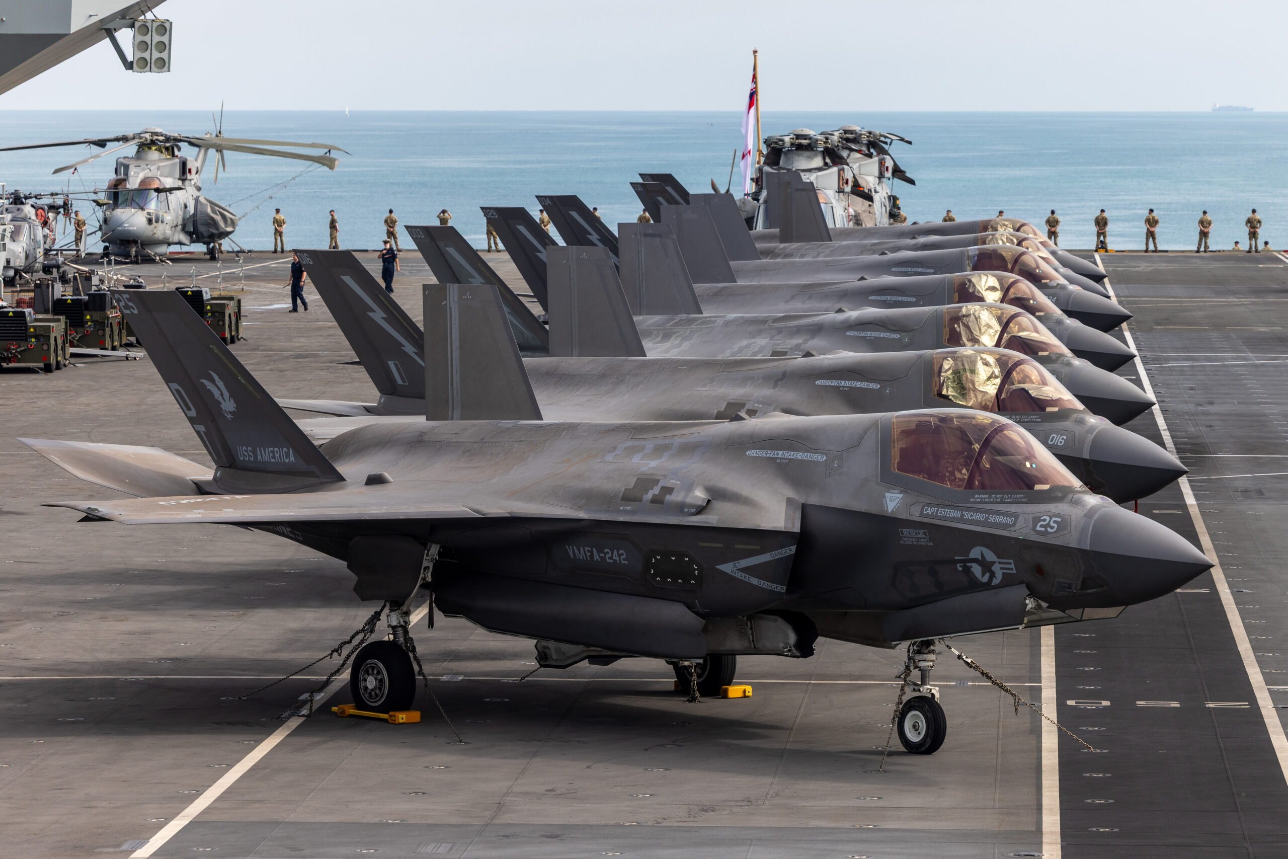 nosintel's tweet card. U.S. Marine Corps F-35B Lightning II fighters will join Royal Navy aircraft carrier HMS Prince of Wales (R09) on its Pacific deployment, according to the Royal Navy. One F-35B from Marine Fighter...