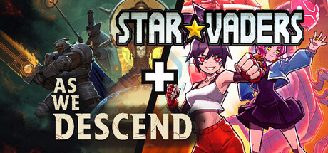 starvaders_game's tweet card. Save 19% on As We Descend x StarVaders on Steam