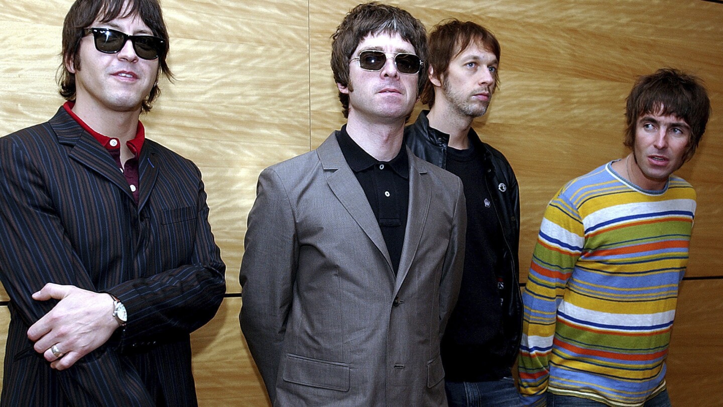 mariashermanAP's tweet card. The reunion to end all reunions is upon us. On Friday, the Britpop band Oasis is slated to kick off a five-month world tour in Cardiff, Wales.