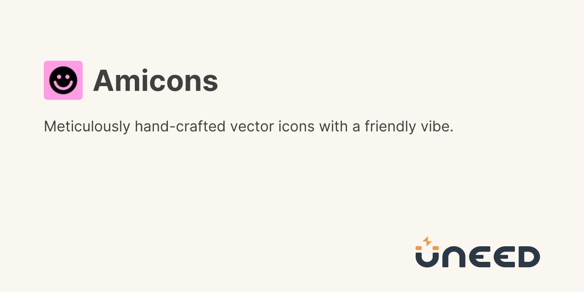 MarekMinor's tweet card. Discover Amicons on Uneed - Meticulously hand-crafted vector icons with a friendly vibe. | Icons in Design (Paid)