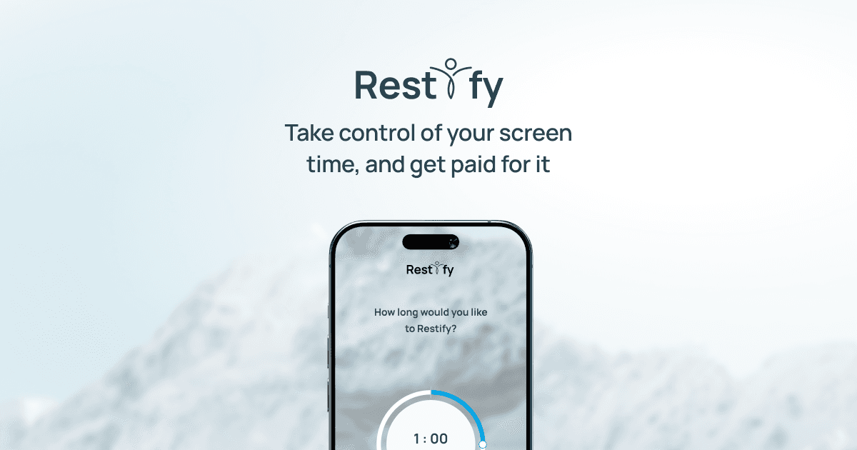 BeautyFree7's tweet card. Tired of doomscrolling? Restify helps you unplug and rewards you for every minute away from your screen. Take control—rest, recharge, earn.
