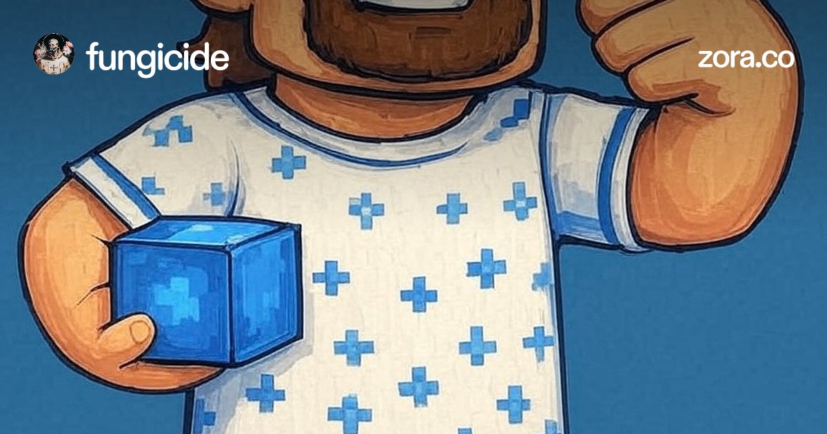 Notgregg0420's tweet card. HOLD THE CUBE Here‘s a prompt for your PFP to hold the @base.base.eth Cube 👇🏽 Use the provided user photo as the main subject. Make it look like the person in the image is holding a cube in their...