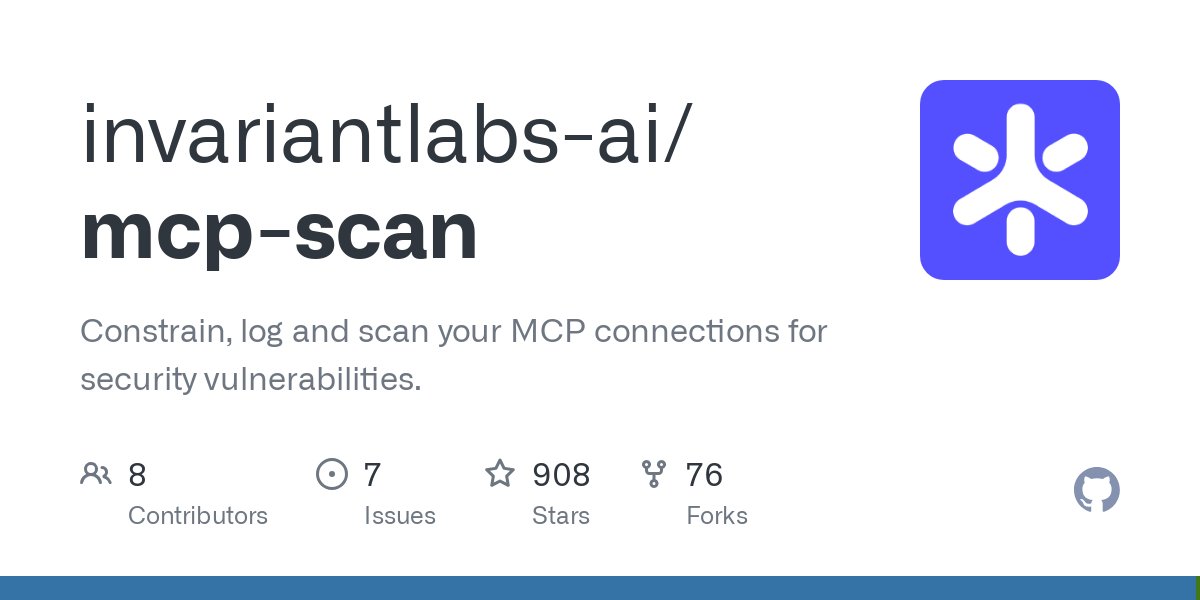marc_r_fischer's tweet card. Constrain, log and scan your MCP connections for security vulnerabilities. - invariantlabs-ai/mcp-scan