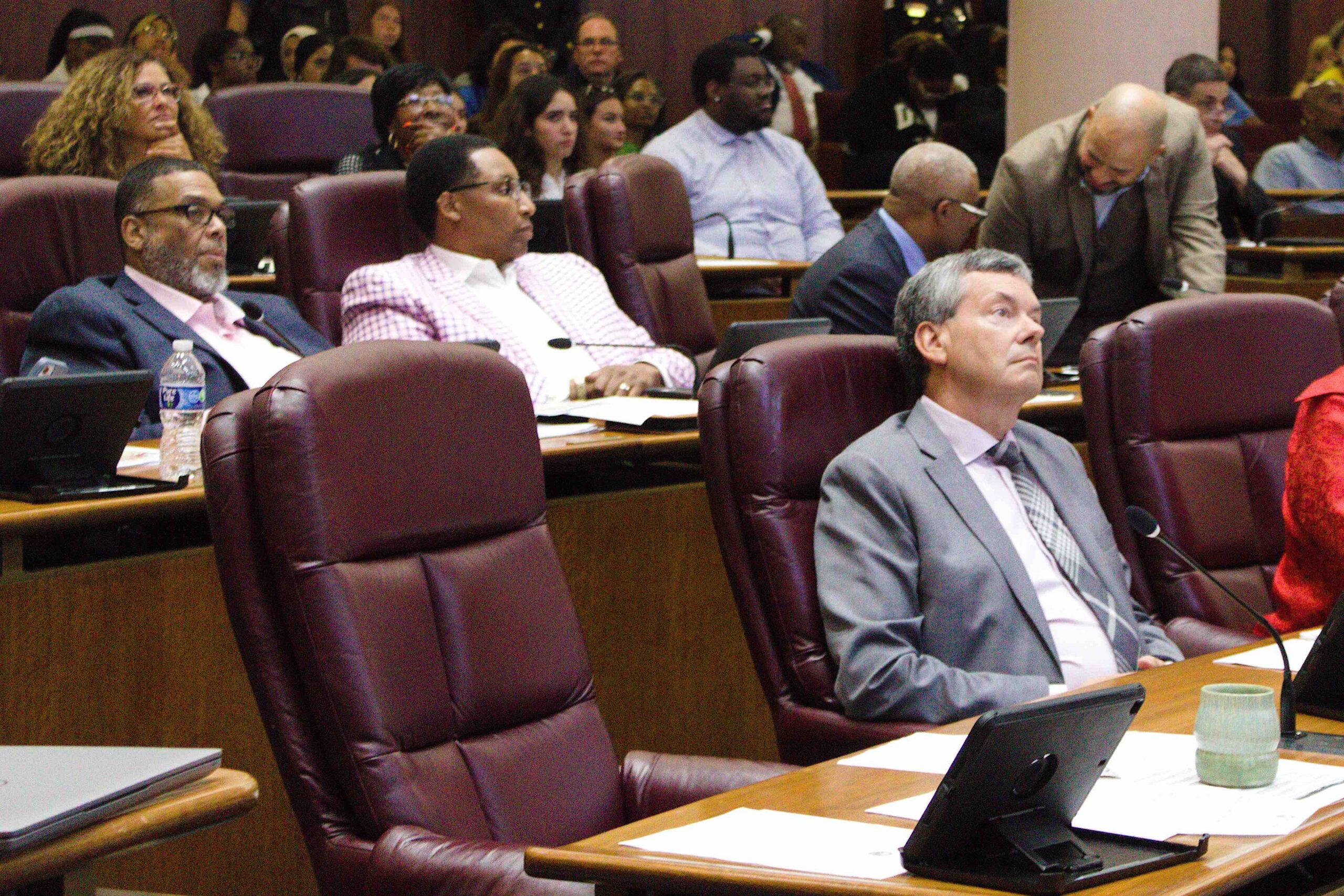 SouthSideWeekly's tweet card. At Wednesday’s meeting, council members shared heartfelt tributes to the Council’s current longest-serving member.