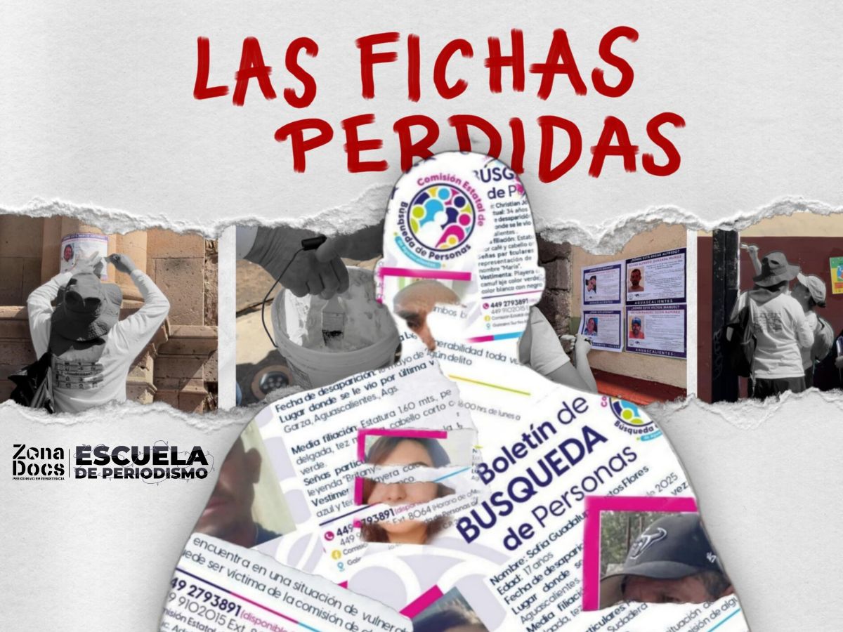 ZonaDocs's tweet card. #ZonaDocsEscuelaDePeriodismo: Segunda Generación En Aguascalientes, las fichas de búsqueda de personas desaparecidas aparecen y desaparecen con la misma facilidad que quienes retratan. Algunas se...