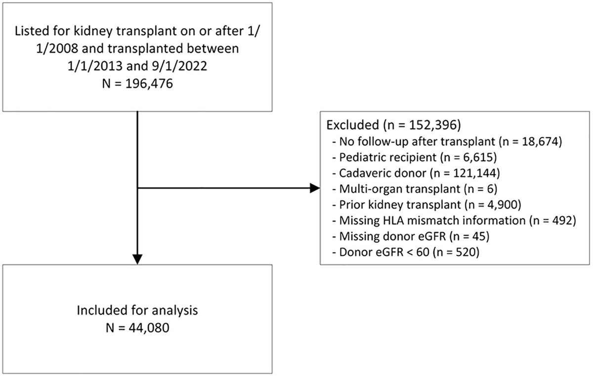 poojabudh's tweet card. BackgroundThis study assesses the impact of human leukocyte antigen (HLA)-DR mismatch and donor-estimated glomerular filtration rate (eGFR) on outcomes of li...