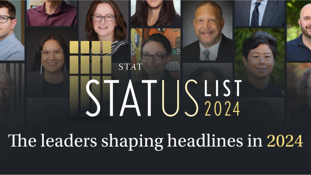 wolfenyc's tweet card. STAT recognizes those that are driving the life sciences forward with the 2024 STATUS List.