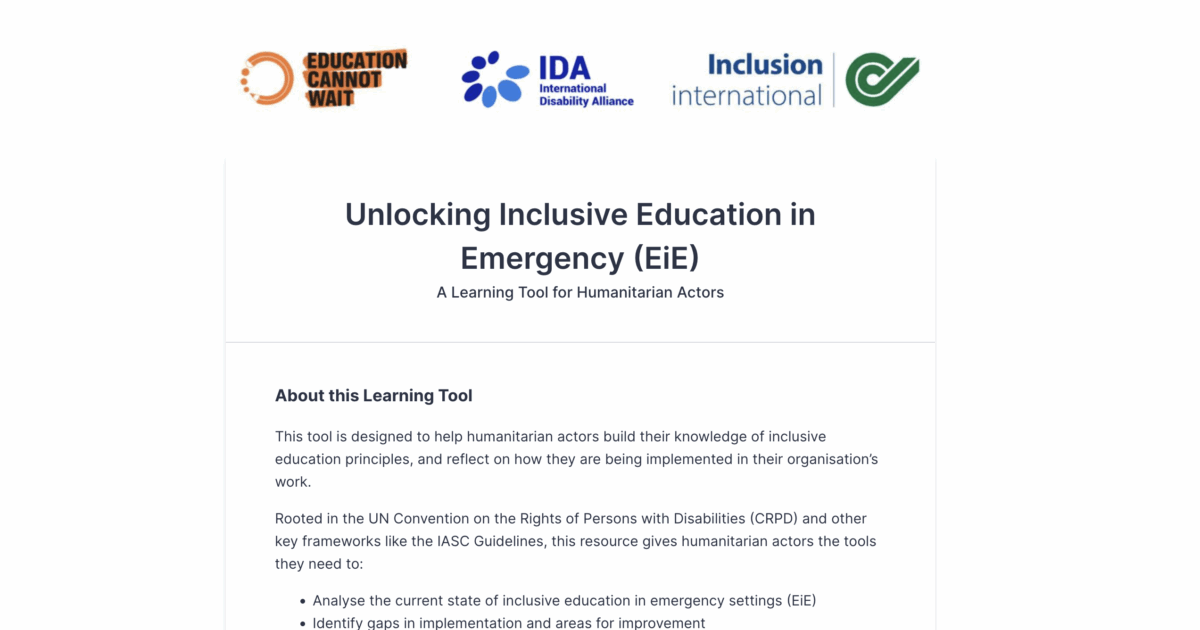 InclusionIntl's tweet card. Read this article in español or français. On April 30th, Inclusion International, the International Disability Alliance, ASDOWN Colombia, and FNPH Niger held a webinar to launch the pilot of the...