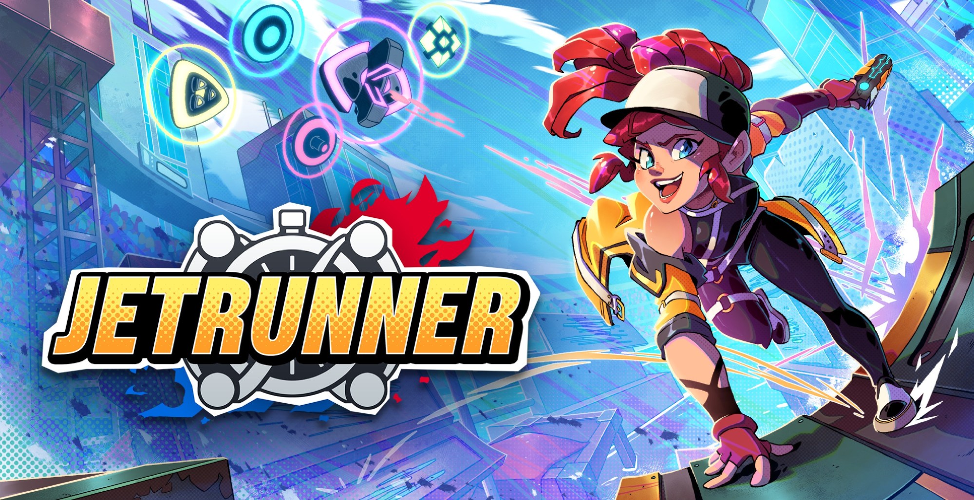 playjetrunner's tweet card. 'JETRUNNER' combines movement with shooting for a new futuristic sport, one that I can't wait to sink far too much time into.