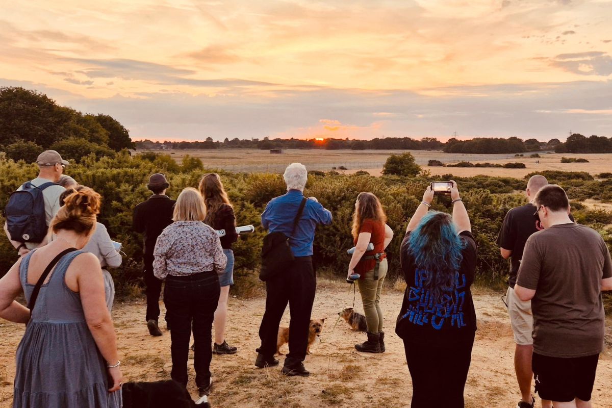 SaveRanges's tweet card. Middlewick campaigners walked across Middlewick Ranges as they took in the natural beauty on the longest day of the year.