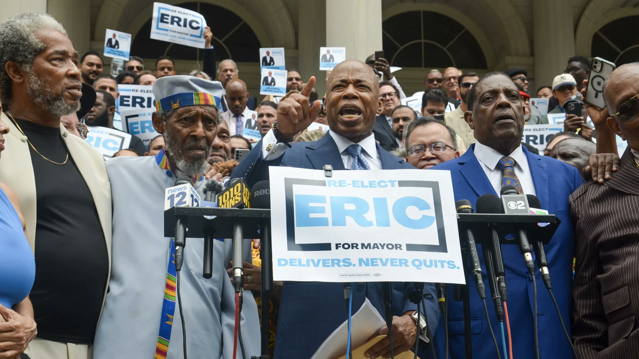 clarissaleon's tweet card. After Zohran Mamdani’s upset against Andrew M. Cuomo Tuesday, Mayor Eric Adams launched his re-election campaign on the steps of City Hall with a message of experience over idealism.