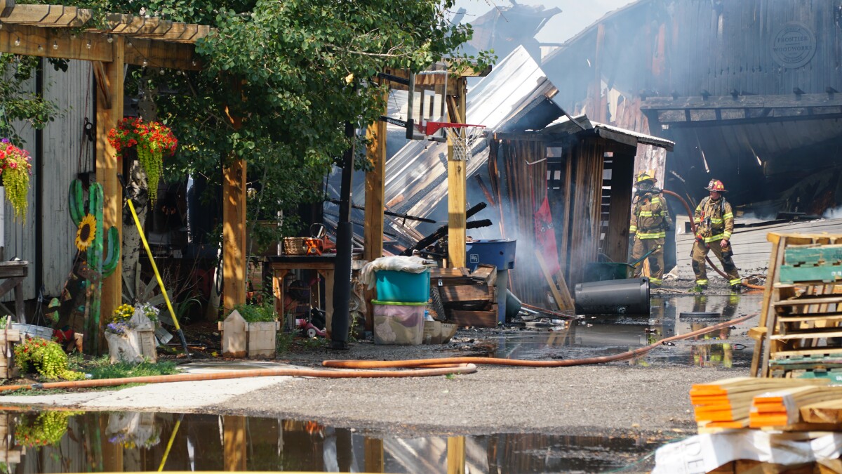KPCWRadio's tweet card. Frontier Woodworks' main building is expected to be a near total loss after it caught fire Thursday morning in the center of Francis.