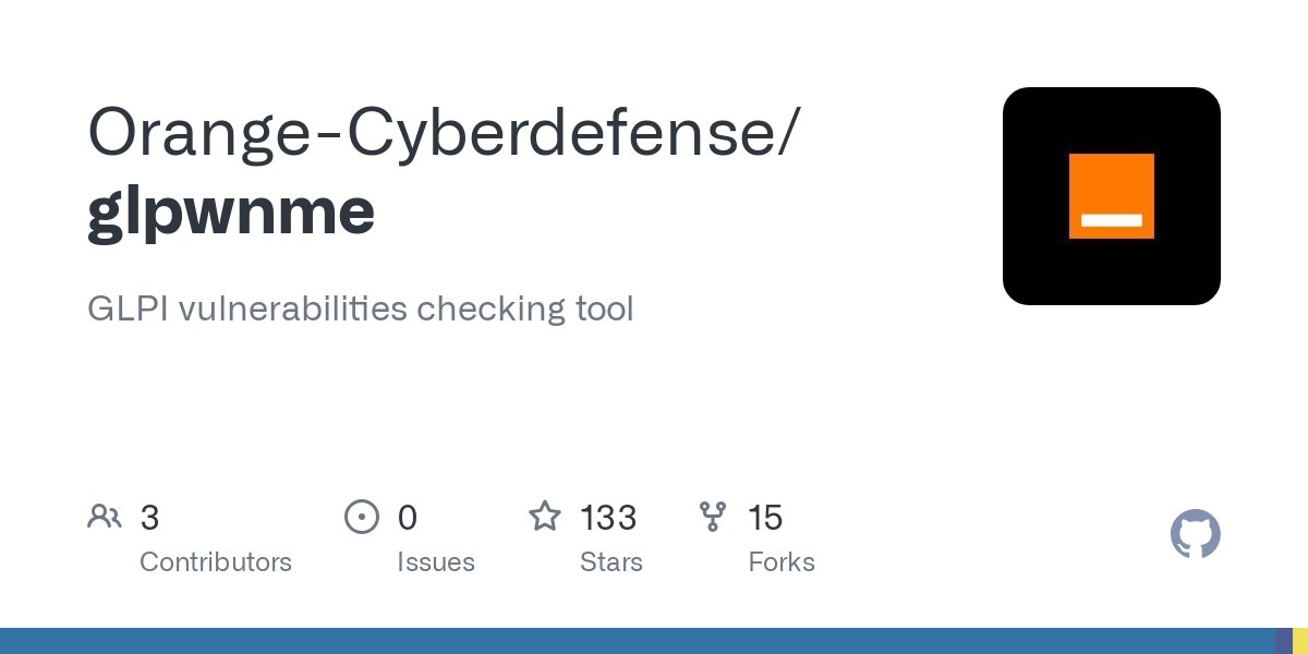GuilhemRioux's tweet card. GLPI vulnerabilities checking tool . Contribute to Orange-Cyberdefense/glpwnme development by creating an account on GitHub.