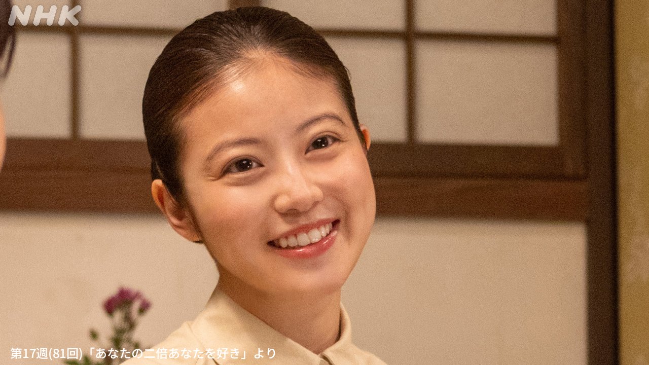 steranet_nhksc's tweet card. 「あんぱん」第17週／7月25日（金）の放送を、若松のぶ役の今田美桜と八木信之介役の妻夫木聡が振り返ります。