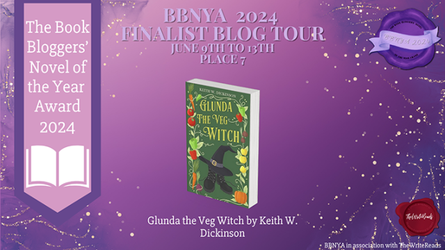 Kate_everywhere's tweet card. My thoughts on 7th place BBYNA finalist Glunda The Veg Witch by Keith W. Dickinson.