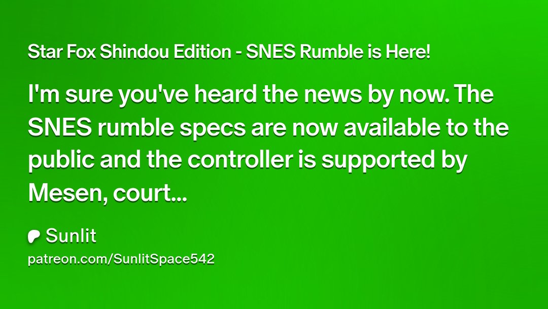 RealSunlitSpace's tweet card. Get more from Sunlit on Patreon