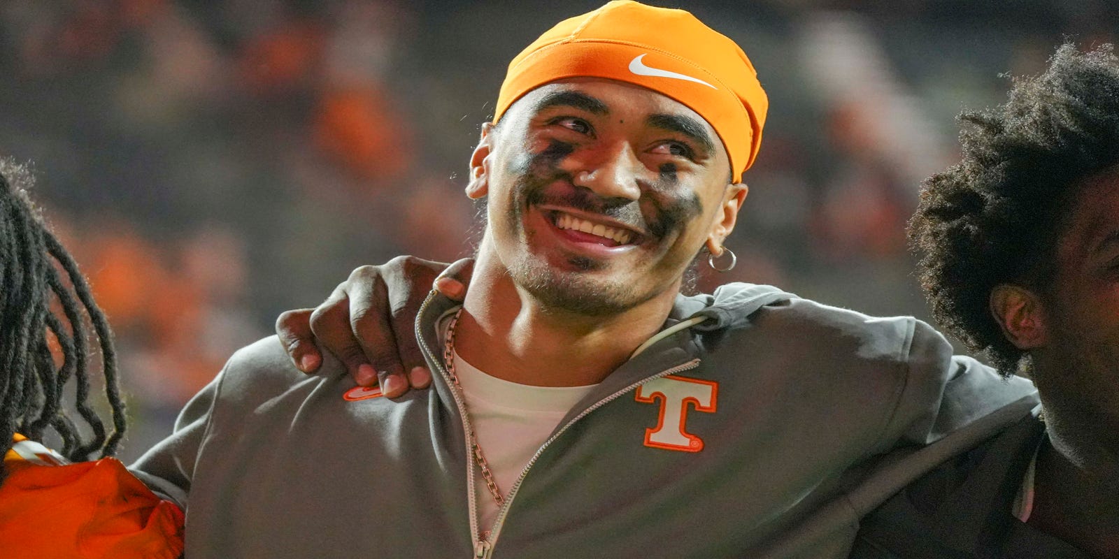 AdamSparks's tweet card. Nico Iamaleava wore a UCLA blue suit on Big Ten Network as his Tennessee highlights played on the monitor. Here's what he said at Big Ten media days.