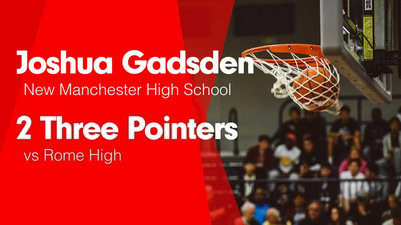 JoshuaGadsden3's tweet card. 2 Three Pointers vs Rome High