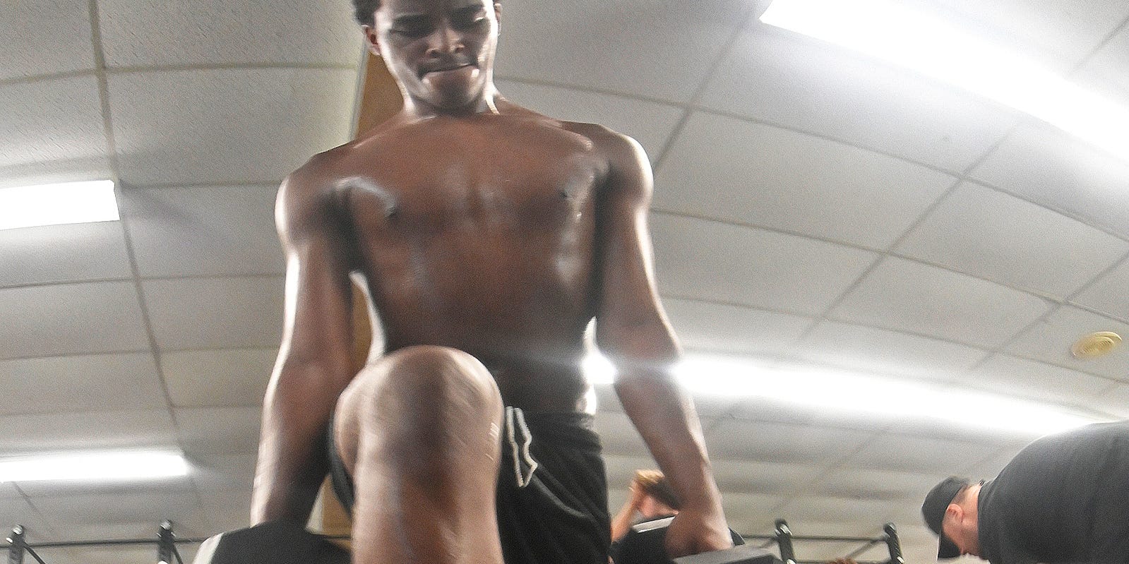 HNNow's tweet card. The Joseph Case football team goes through summer workouts at Joseph Case High School.