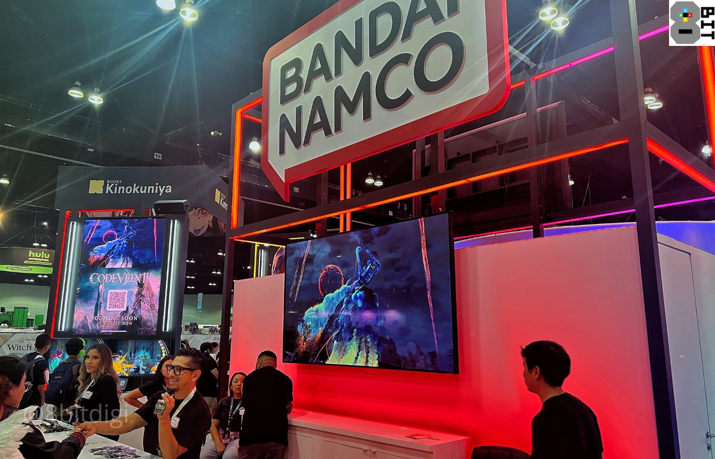 8bitdigi's tweet card. I had the opportunity to tour Bandai Namco Entertainment booth at Anime Expo 2025 and play their upcoming titles.