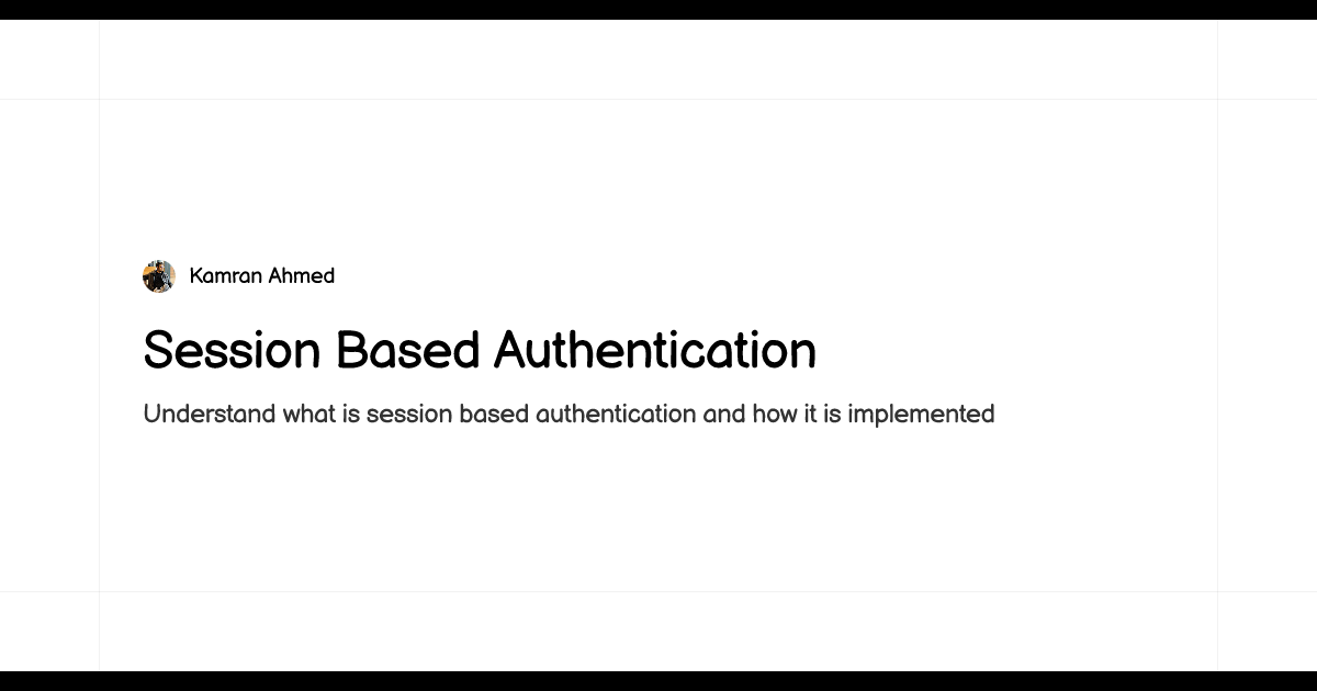 roadmapsh's tweet card. Understand what is session based authentication and how it is implemented