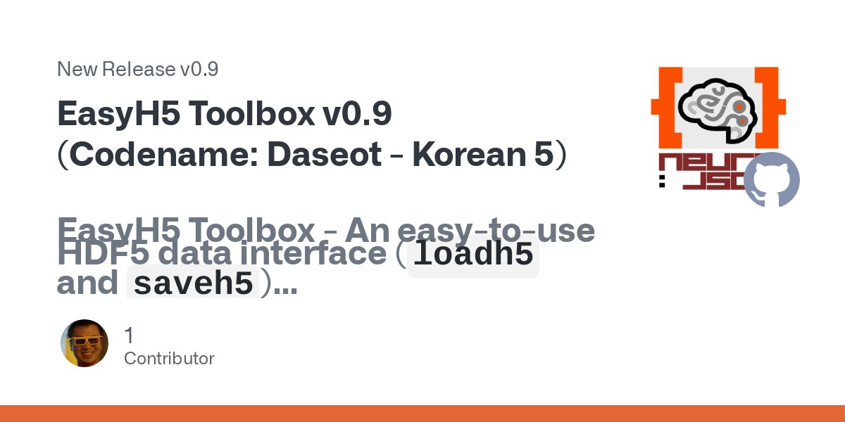 FangQ's tweet card. EasyH5 Toolbox - An easy-to-use HDF5 data interface (loadh5 and saveh5) Click here to register and download EasyH5 v0.9 Copyright (C) 2019,2022,2025 Qianqian Fang Licens...