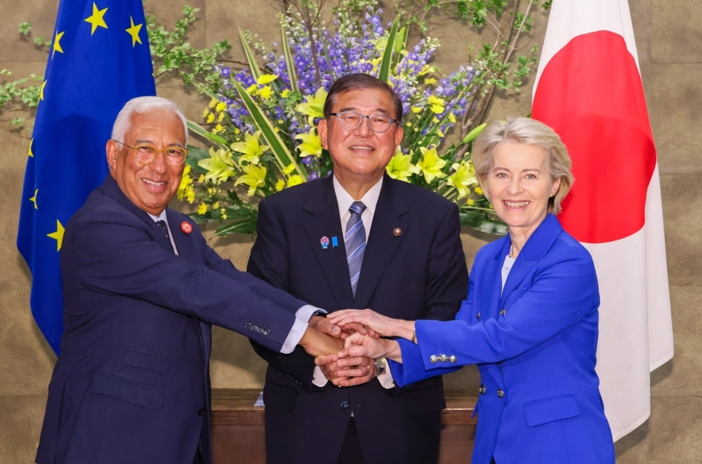 jdefense_ikaros's tweet card. 　外務省は7月23日（水）、同日に行われた第30回日・EU定期首脳協議について以下のように公表した。