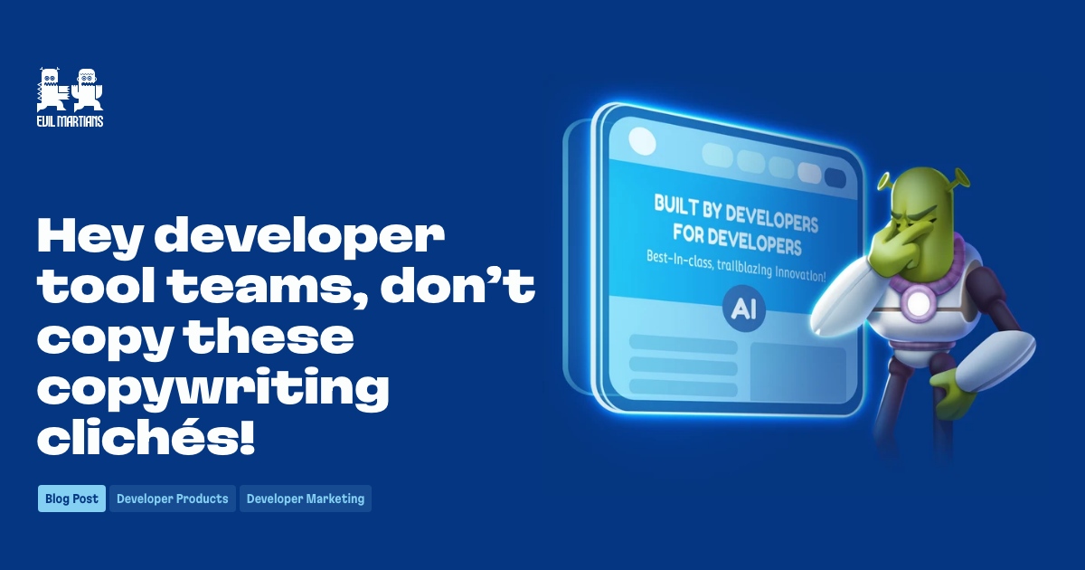 HolymayTwit's tweet card. Avoid common dev tool copywriting problems. Learn to spot errors, improve clarity, market better, and come up with messages that stick.