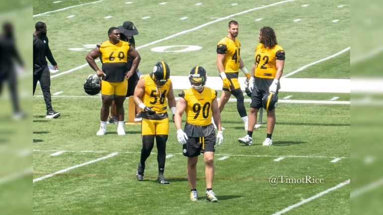 Steelersdepot's tweet card. The Pittsburgh Steelers wrapped up their first training camp practice of 2025 at Saint Vincent College in Latrobe several hours ago and Tim Rice has once again been kind enough to take some pictures...
