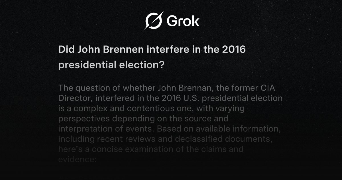 felixpollet's tweet card. Did John Brennen interfere in the 2016 presidential election?