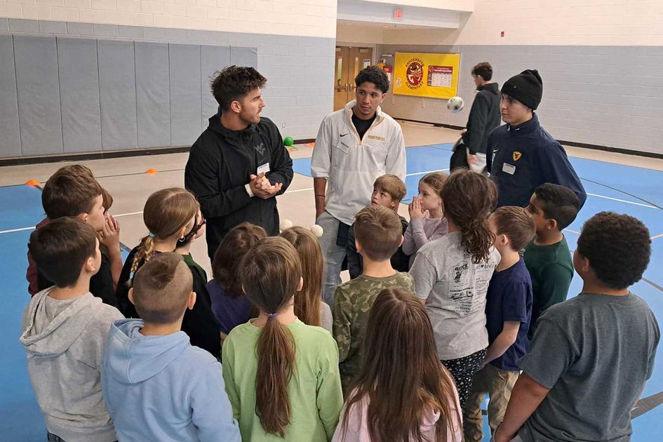 wvucahs's tweet card. The WVU Men’s Soccer Team has developed a mentoring program at Brookhaven Elementary School that teaches kids values such as teamwork, perseverance and sportsmanship.