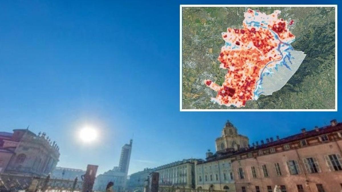 CorriereTorino's tweet card. Un'«isola di calore» tra corso Vittorio, corso Inghilterra, corso Regina e il Po. Oltre un grado di differenza tra centro e aree suburbane