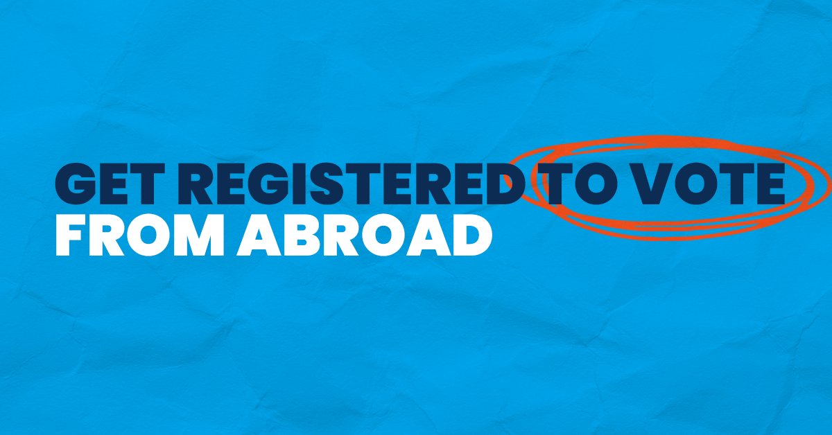 digging_up_mac's tweet card. U.S. citizens 18 years and older are eligible to vote absentee from abroad. The first step is to register via a special process for overseas voters, and the Center for U.S. Voters Abroad is here to...