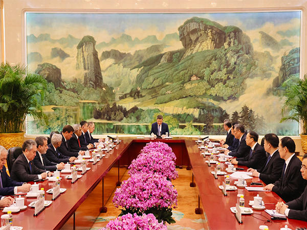 KatochPrakash's tweet card. [Jaishankar & other SCO foreign ministers with Xi presiding] India is tending irrefutably downwards in the external realm, perhaps, for the first time in Prime Minister Narendra Modi’s 11 years…