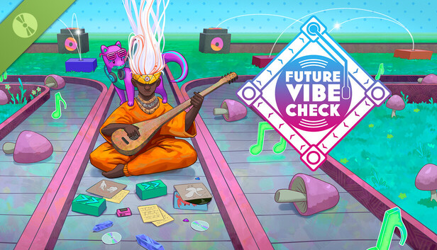 FutureVibeCheck's tweet card. Future Vibe Check is a musical automation game where your factories don’t just produce goods—they generate rhythm. Summoned by Infinity to restore a fractured reality, build sound-powered factories,...