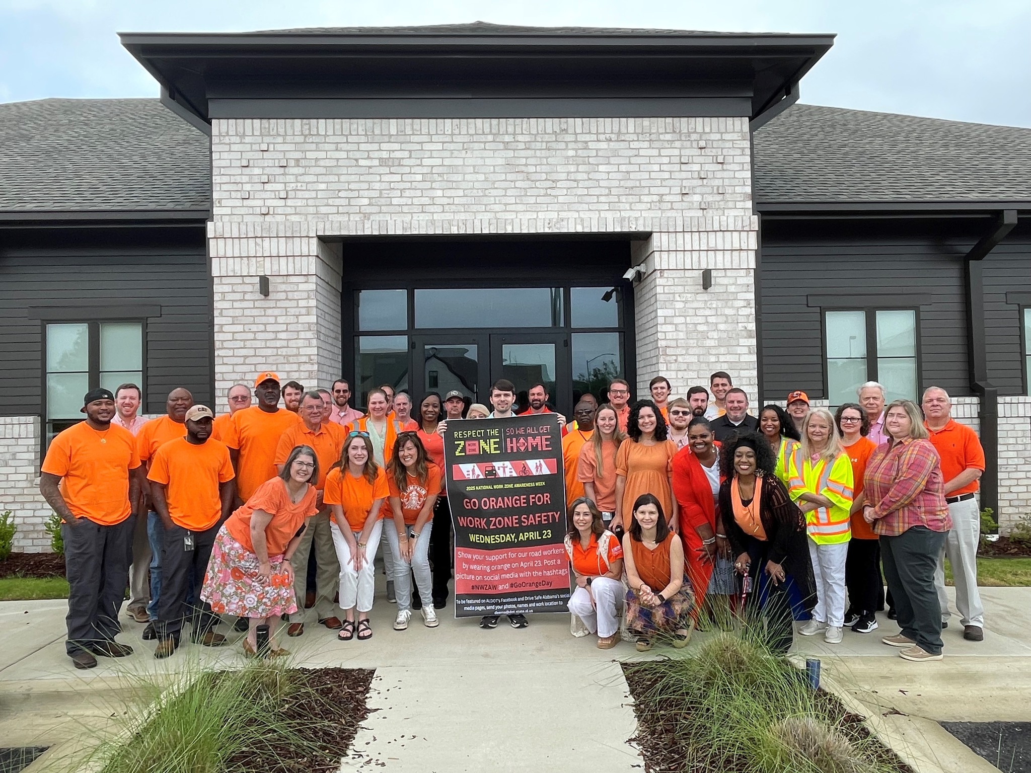 ALDOT_WCRegion's tweet card. ALDOT employees across Alabama donned bright splashes of orange today in support of #GoOrangeDay.