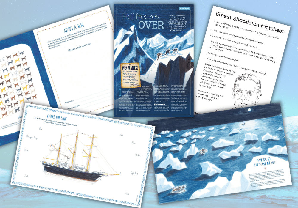 TeachPrimary's tweet card. This Shackleton's Journey download pack contains cross-curricular classroom activity ideas, worksheets and extracts from the book...