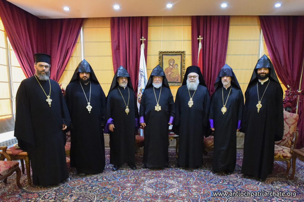 orthodox_times's tweet card. Patriarch John X of Antioch and All the East welcomed Catholicos-Patriarch Aram I of the Great House of Cilicia to the Patriarchal See in Balamand. Those present at the meeting included Archbishop...