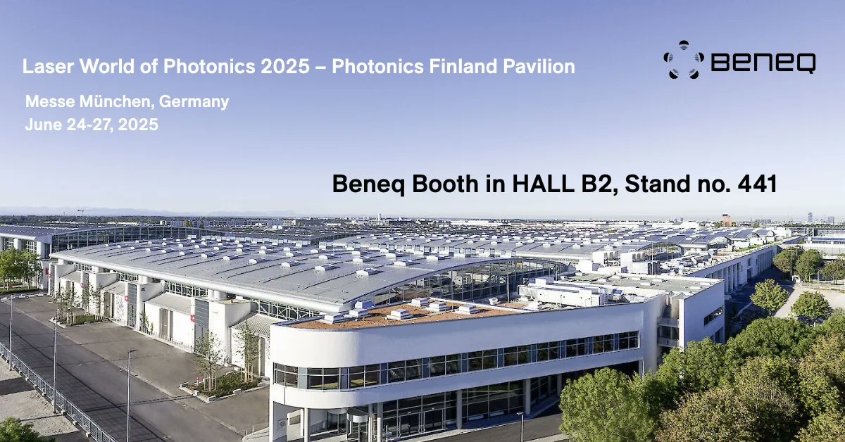beneqcorp's tweet card. Beneq is proud to be a co-exhibitor at the Laser World of Photonics 2025 conference, in the Photonics Finland Pavilion. 27th World’s Leading Trade… Read more