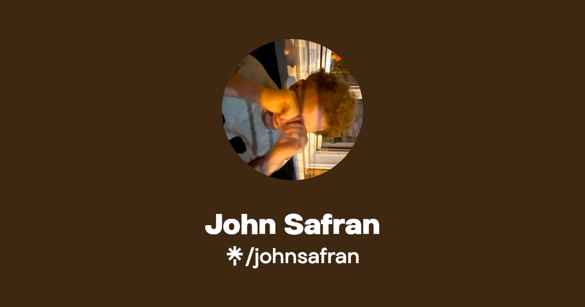 JohnSafran's tweet card. Australian writer and film maker