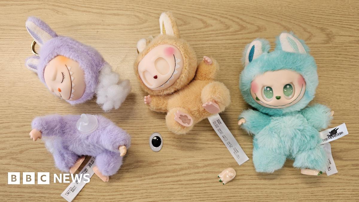 BBCIsleofMan's tweet card. The counterfeit dolls, which presented a choking hazard, were found in two Douglas stores.
