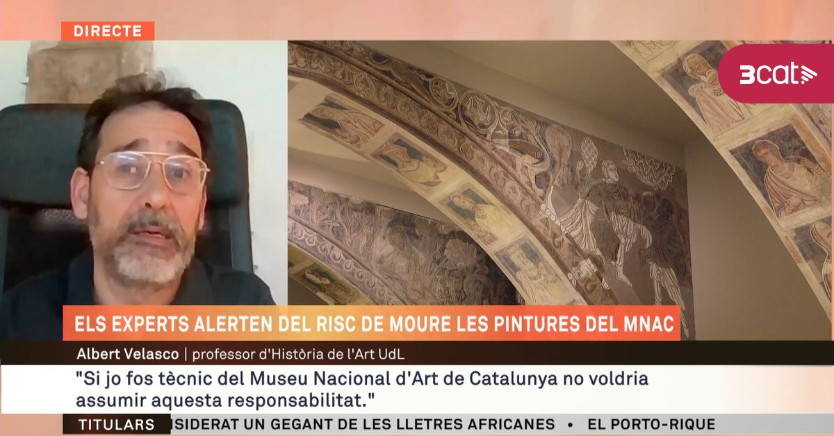 Ed_Portic's tweet card. Albert Velasco, professor d'Història de l'Art de la Universitat de Lleida, alerta que els murals del MNAC quedaran destruïts si es volen moure, tal com ordena l'última sentència judicial favorable a...