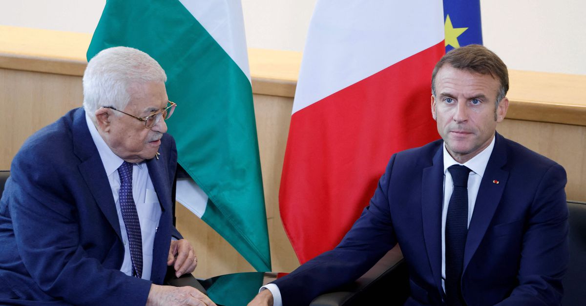 Blogaap's tweet card. De Verenigde Staten veroordelen „ten stelligste” het plan van de Franse president Emmanuel Macron om de Palestijnse staat te erkennen. Dat schrijft de Amerikaanse minister van Buitenlandse Zaken...