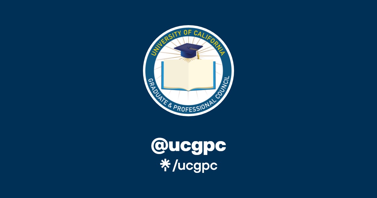ucgpc's tweet card. UCGPC is the Officially Recognized Organization for Grad&Prof Students at UC