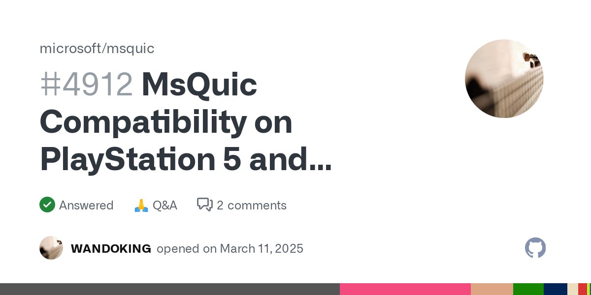 neuecc's tweet card. I am developing a game and recently discovered that the QuicMessagingTransport in Unreal Engine 5.5 is built using MsQuic. Although this is still an experimental feature in Unreal Engine, I am curi...