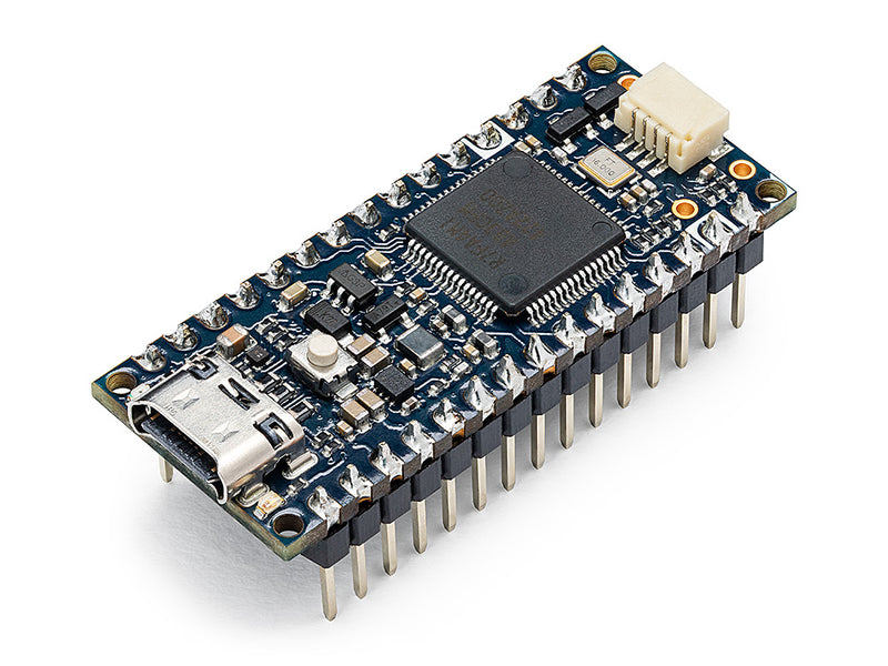 ssci's tweet card. UNO R4シリーズと同じマイクロコントローラを搭載したNanoフォームファクターのArduinoボードです。ピンヘッダ実装済。