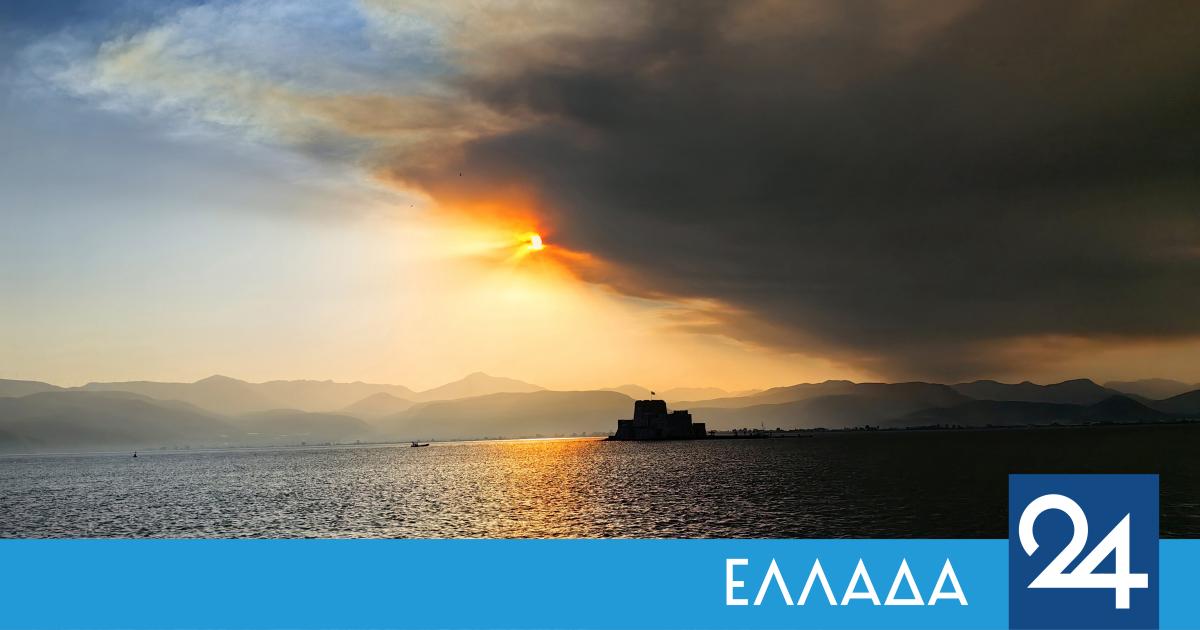 ellada24's tweet card. Φωτιά στον Φενεό Κορινθίας: Χωρίς ενεργό μέτωπο μετά τη χθεσινή αναζωπύρωση