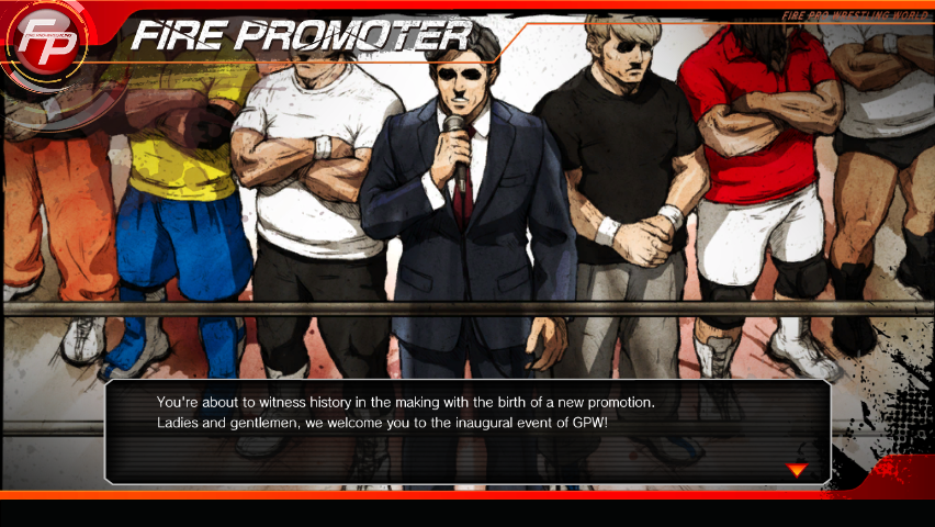 FireProWorld's tweet card. Boss! The Fire Promoter management mode DLC is coming on February 27! Call the shots as manager of your own pro wrestling promotion! Build up your team of talent from local heroes to living legends....